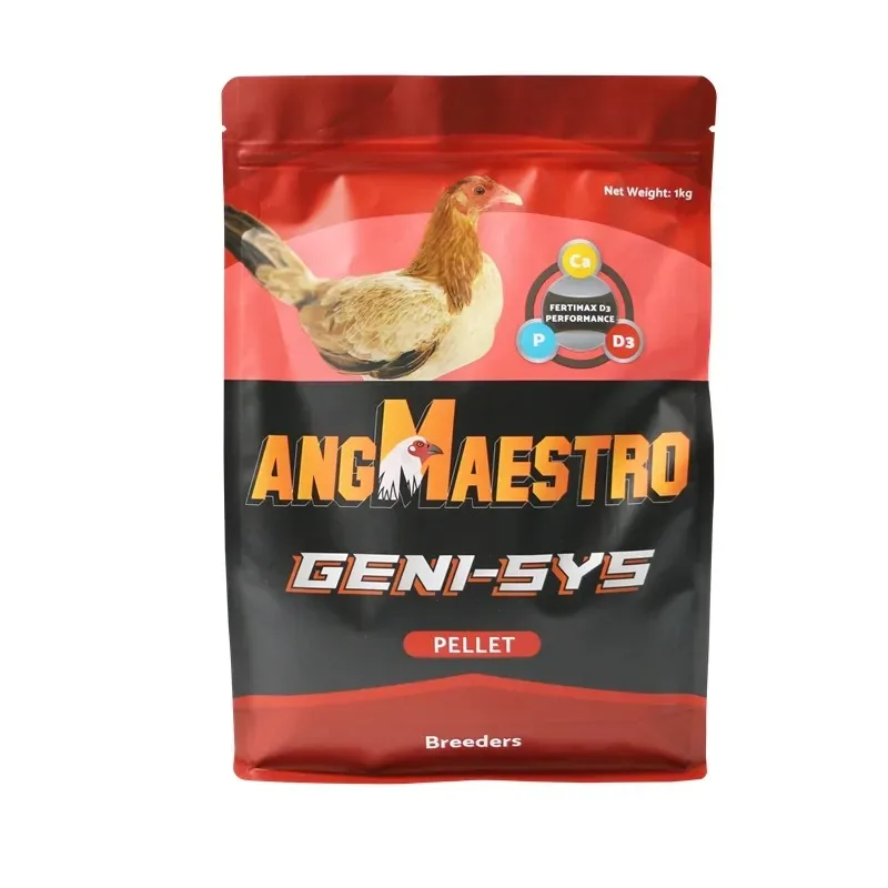 1kg Reusable PE Stand Pouch Spices Food Self-Supporting Ziplock Doypack Chicken Feed Packaging Bags with Customized Printing