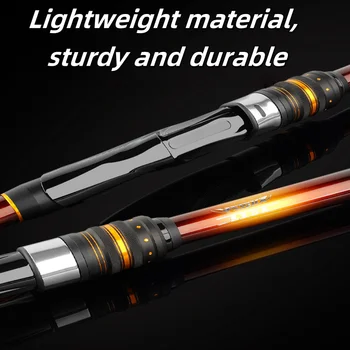 CHEERY Large-Casting Offshore Lure Fishing Rod Carbon Fiber Telescopic Hollow Tip Design with Many Large Guides for Carp&Catfish – Rod – view 4