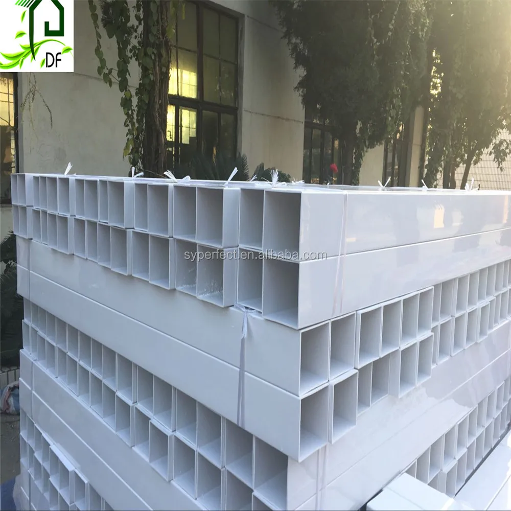 Custom Plastic ABS Rectangular PVC Pipe Colorful Extrusion PVC Tubes Square Plastic Tubing