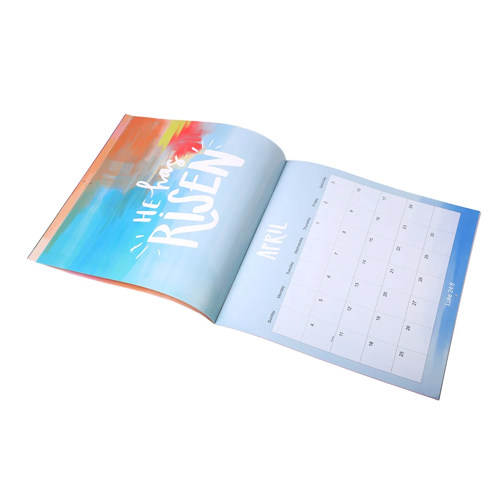 Top Design Cheap Custom Printing Saddle Stitching Wall Calendar 2024