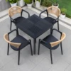 Table WPC PH-80cm + 4 chaises