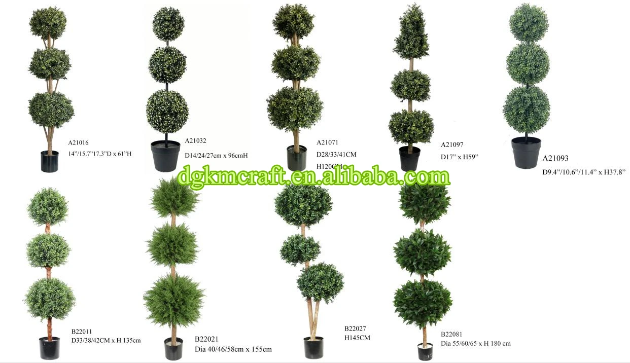 Топиарные деревья 90 см, искусственные УФ-шары из бокса, топиарные деревья для внутреннего и наружного декора дома