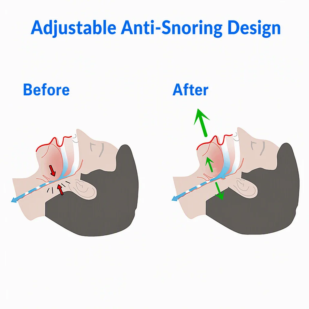 Night Time Snoring Relief Antisnoring Mouth Guard Mouth Tray Kit for Adult Sleepers Home Bedroom Dental Hygiene