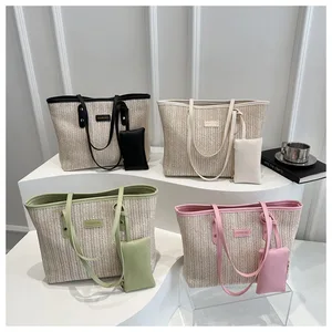 Large Capacity Woven Bag For Women 2026 New Fashion Shoulder Bag Popular Tote Bag With Wallet