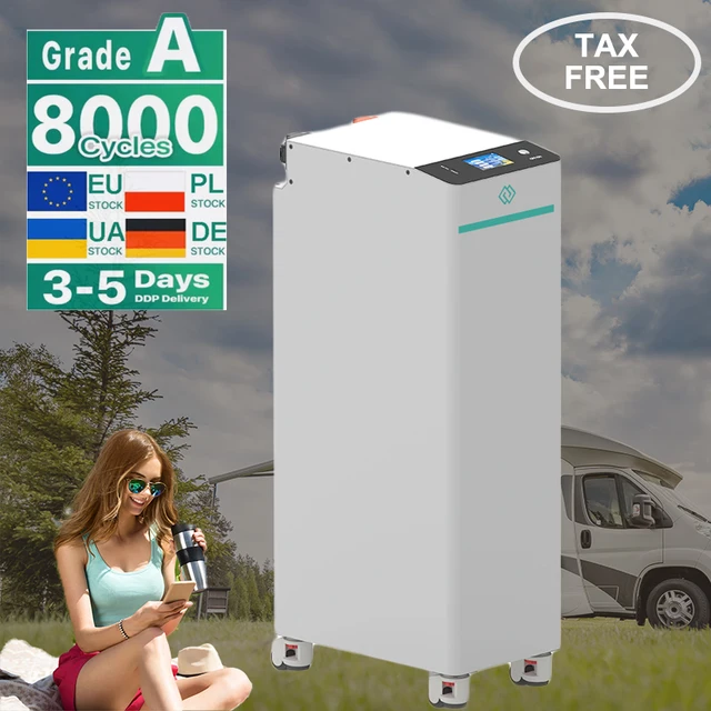 EU Stock SEPLOS V4 Vertical Home Energy Storage System 15Kwh 48V Lifepo4 Battery 51.2V 280Ah 306Ah 8000 Cycles 48V 51.2V 280Ah