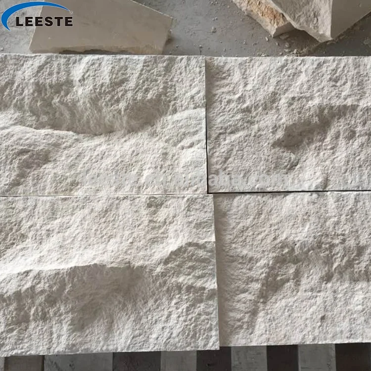 Popular Natural Wall Cladding Split Cream Limestone Tile