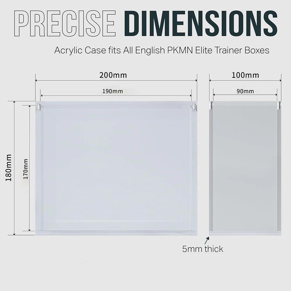 pokemon booster box case dimensions Booster/Sapphire Acrylic Display Box – Stackable Showcase for Pokémon –  Titan Display main image 0