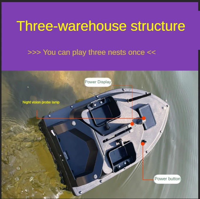 Gps Fishing Bait Boats Autopilot 3 Hoppers New Products Rc For Fishing