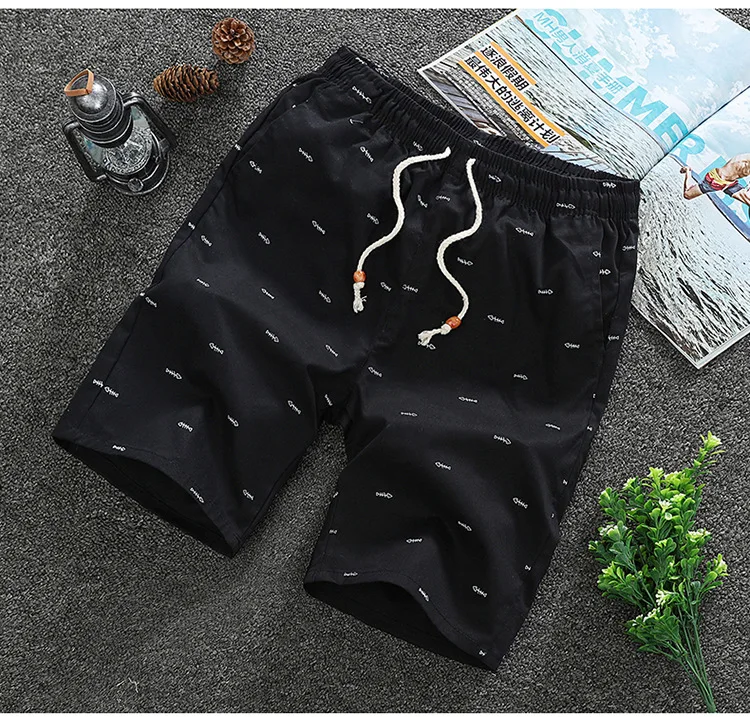 Lose abgeschnittene Shorts für Herren, lässig, locker gestrickt, gerade, Freizeithose, Baumwolle, kurze Hose, Hose, Shorts, Hose870_voghion.com