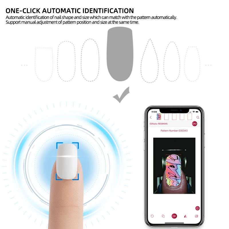Professional Mobile Wifi Intelligent Self Printing 3d Digital Nail Art Printers for Sale