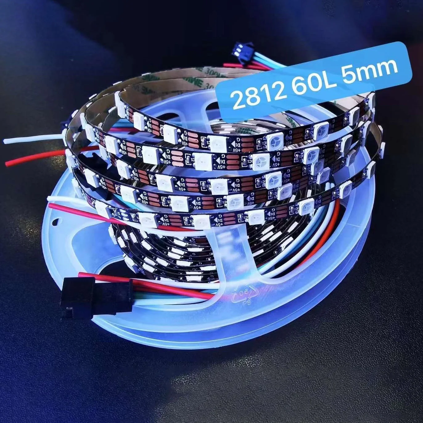 WS2812B RGB Dream Color Strip Light Flexible 60 LEDS 5mm Narrow Width PCB Led Pixel Lighting 5050 Individually Addressable DC5V