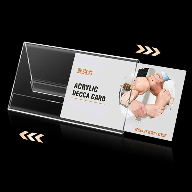 Factory Custom Acrylic Desk Nameplate Holder Table Tents Sign Stand for Table Display Clear Tent Cards Holder Name Plate Holder