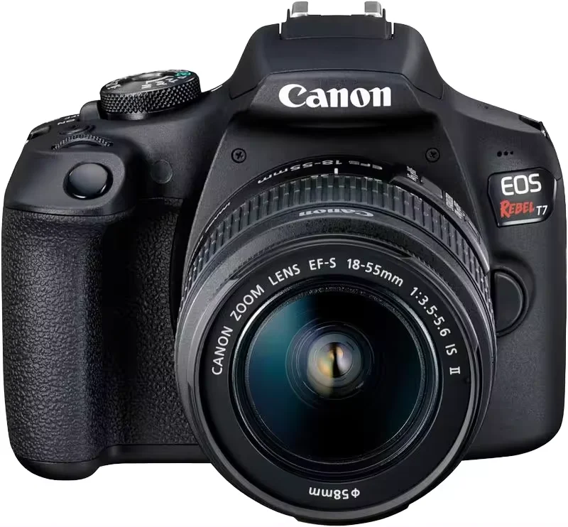 Rebel T7 digital SLR Camera with 18-55mm lens, 24 million pixel CMOS sensor and  4 + image processor