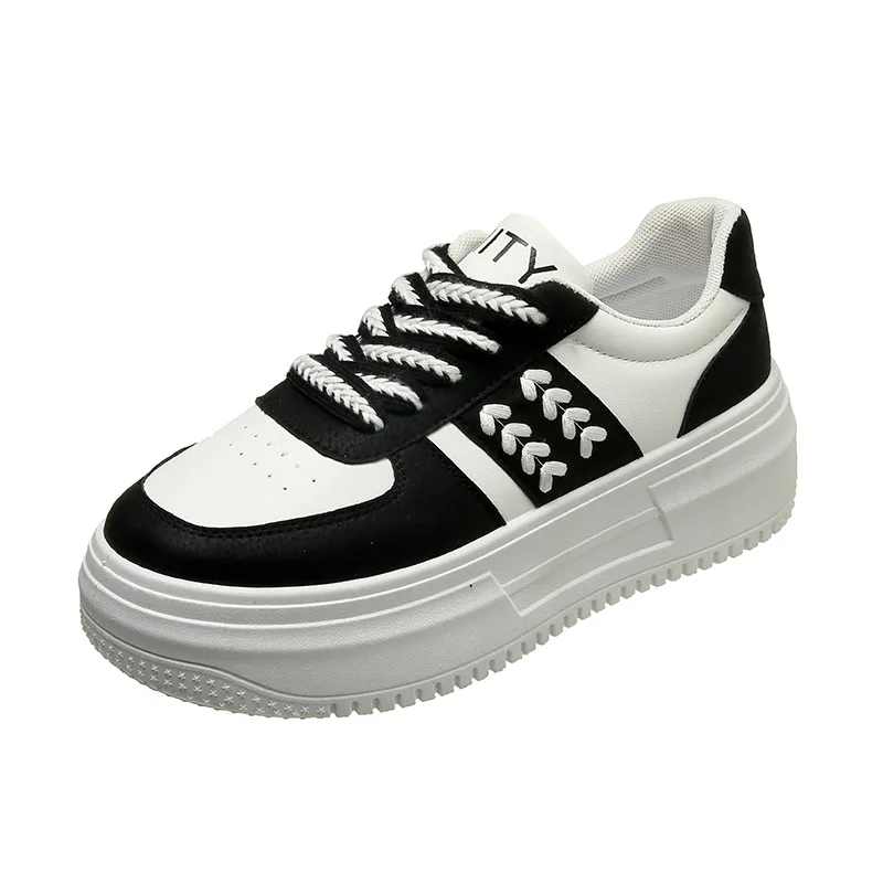 Popular Thick Sole Small White Shoes for Women's Spring and Summer Versatile Trendy Board Shoes 2024 New Sports Women's Matsuke