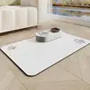 No-wash pet placemat - large dog and puppy light gray