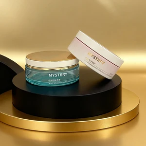 100g Flat Round Glass Jar with ultra Wide Neck for Convenient Use Equipped with Luxurious or Ordinary Lid