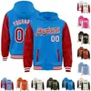 Electric Blue and Redred  White Letters