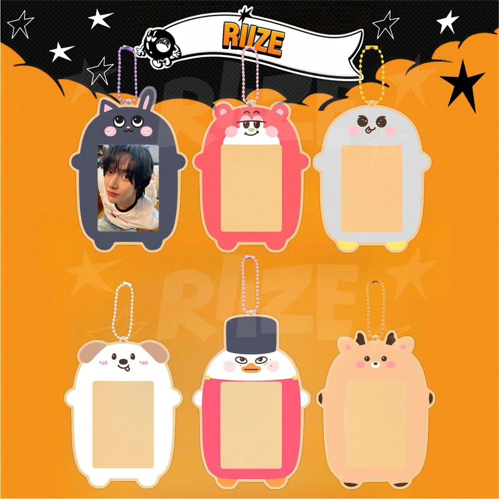 RIIZE ショウタロウ リズコ PHOTO CARD HOLDER KPOP RIIZE Cartoon Photo Frame Acrylic Card Holder Keyring