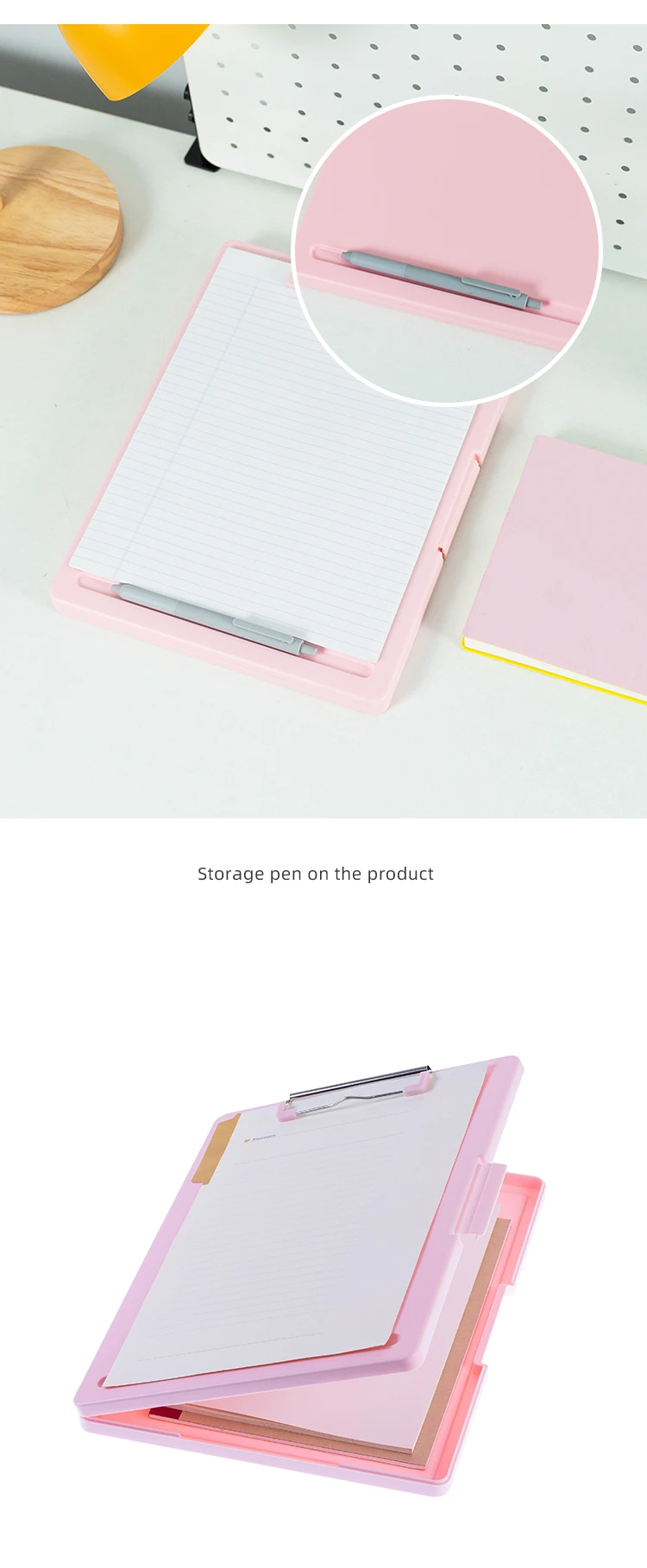 Clear Note Book Documents Desk Paper Organizers Case Transparent Office ...