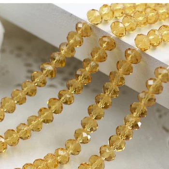 Wholesale Factory Price Colorful Gemstones 8mm Pujiang Round Glass Crystal Rondelle Beads For jewelry Making