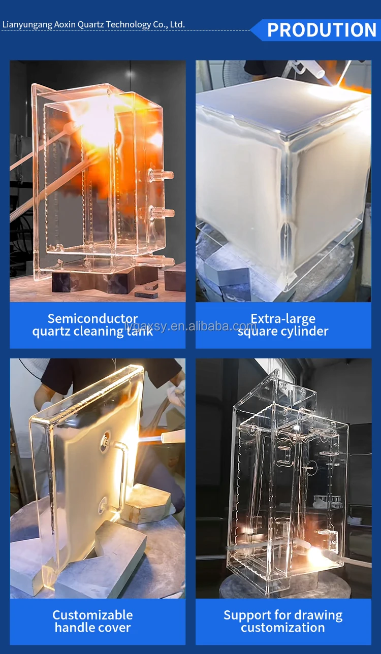 Factory Custom Cuarzo Fused Silica Quartz Glass square clear Quartz ...