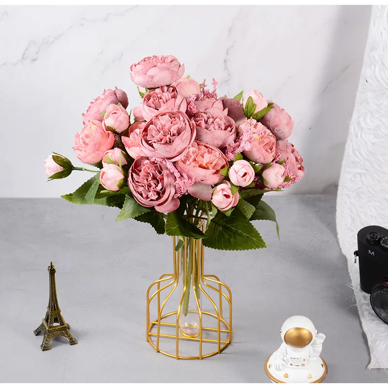 Peony Artificial Flowers Home Wedding Bouquet Gardening Decorative