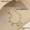 Nmsa-k3210-2 gold butterfly anklet