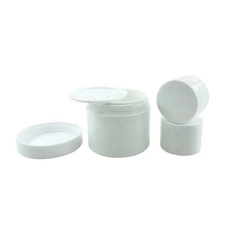 Double Layer 10ml 50ml 100ml 200ml 250ml PP Plastic Cosmetic Cream Pot with Cover and Spot White PP Cream Pot