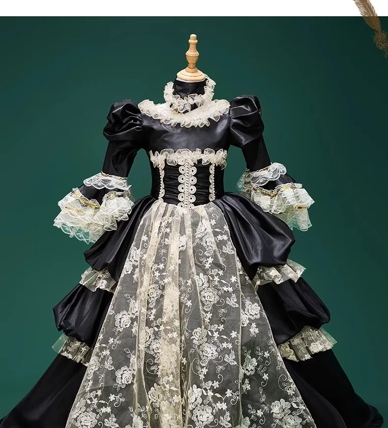 victorian party dress costume Women's Performance Cosplay Elegant Medieval Victorian Long Dress Party  Costume