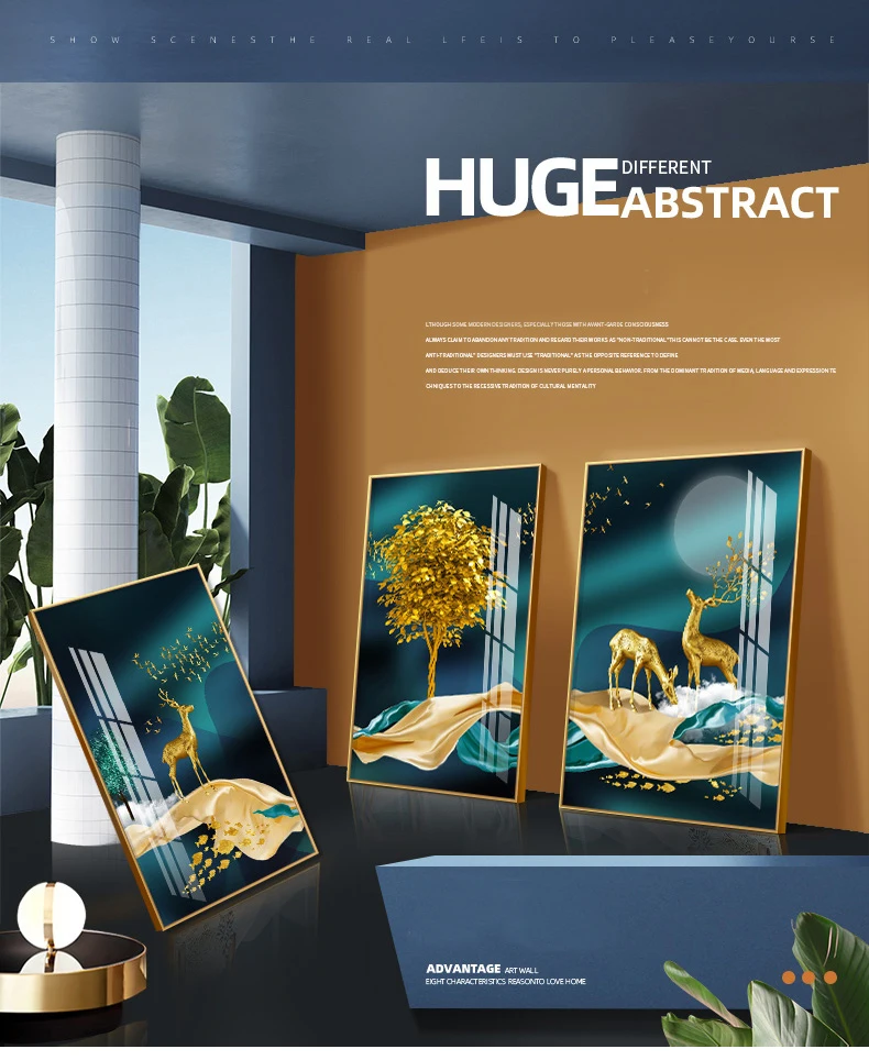 Modern Living Room Decorative Painting Simple Sofa Background Wall