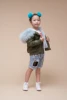 khaki green+light blue