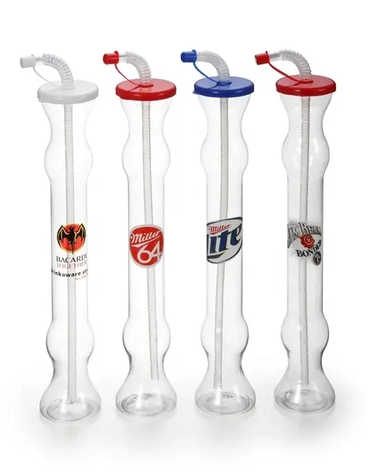 Plastic Yard Glass 500 Ml Party Slush Cup With Straw And Cover Buy