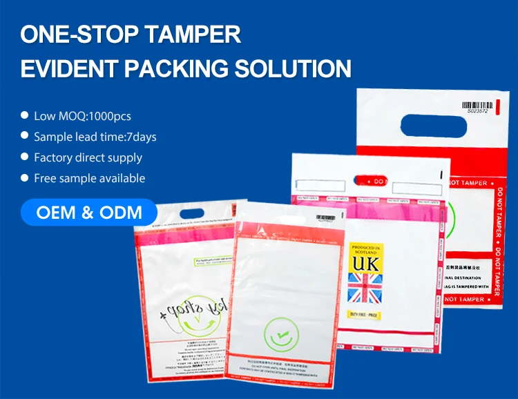 Custom Logo Size ICAO Manufacturer Tamper Proof Evidence Bags Security Sealed Shopping Steb Duty Free 0