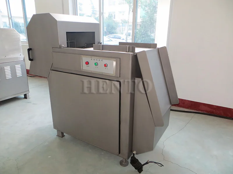 Industrial Frozen Meat Block Cutting Machine / Frozen Meat Cube Cutting ...