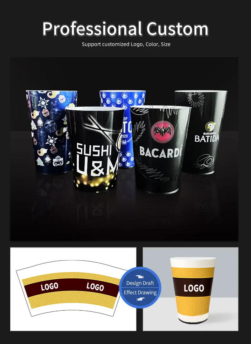 16oz 450ml Plastic Glowing Flashing Light Up Cup Multicolor Led Cup For