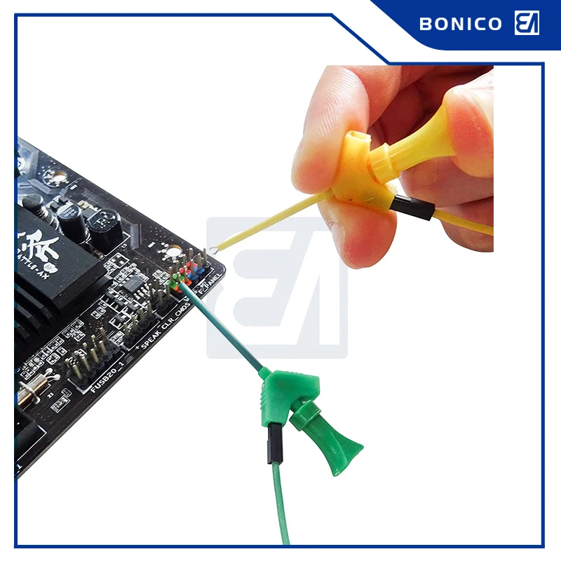 Мини-захват SMD IC, тестовый крюк, зажим, перемычка, щуп, Набор испытательных выводов, силиконовый мягкий кабель Dupont для логического анализатора
