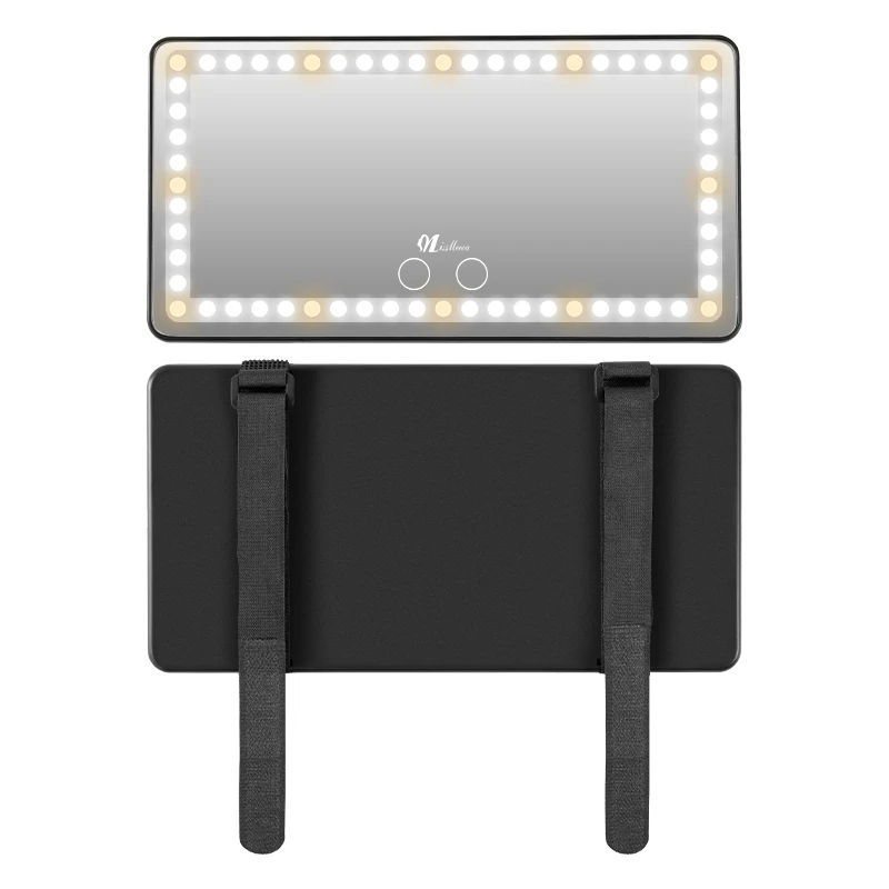 Car Sun Visor Vanity Mirror, Rechargeable Led Light Car Visor Mirror