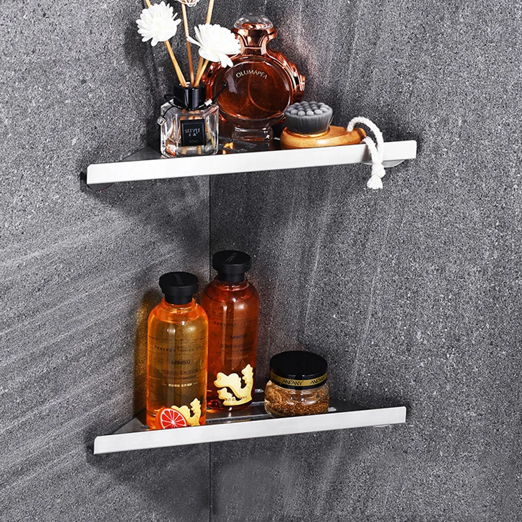 Wholesale 304 Stainless Steel Corner Shower Shelf SUS304 Rustproof Mirror  Shining Triangle Bathroom Shower Caddy Basket Storage Organizer From  m.