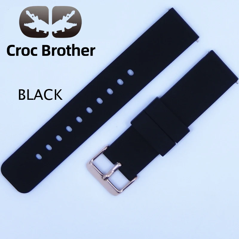Quick Release Silicone Watch Strap For Smart Watches Soft Rubber Watch