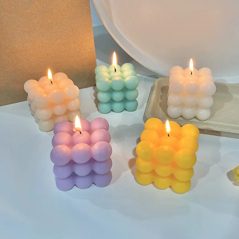 Candles Candle Bubble Large Cube Candles Luxury Scented Rubik's Cube Candle  Colorful Ball Bubble Candle - China Candle and Candles price