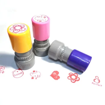 Factory Stamper Customizable Color Kid Toy Pattern Round Name Stamp For ...