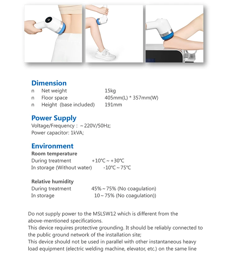 Professional extracorporeal shock wave/ed shockwave therapy /low intensity extracorporeal shock wave therapy equipment