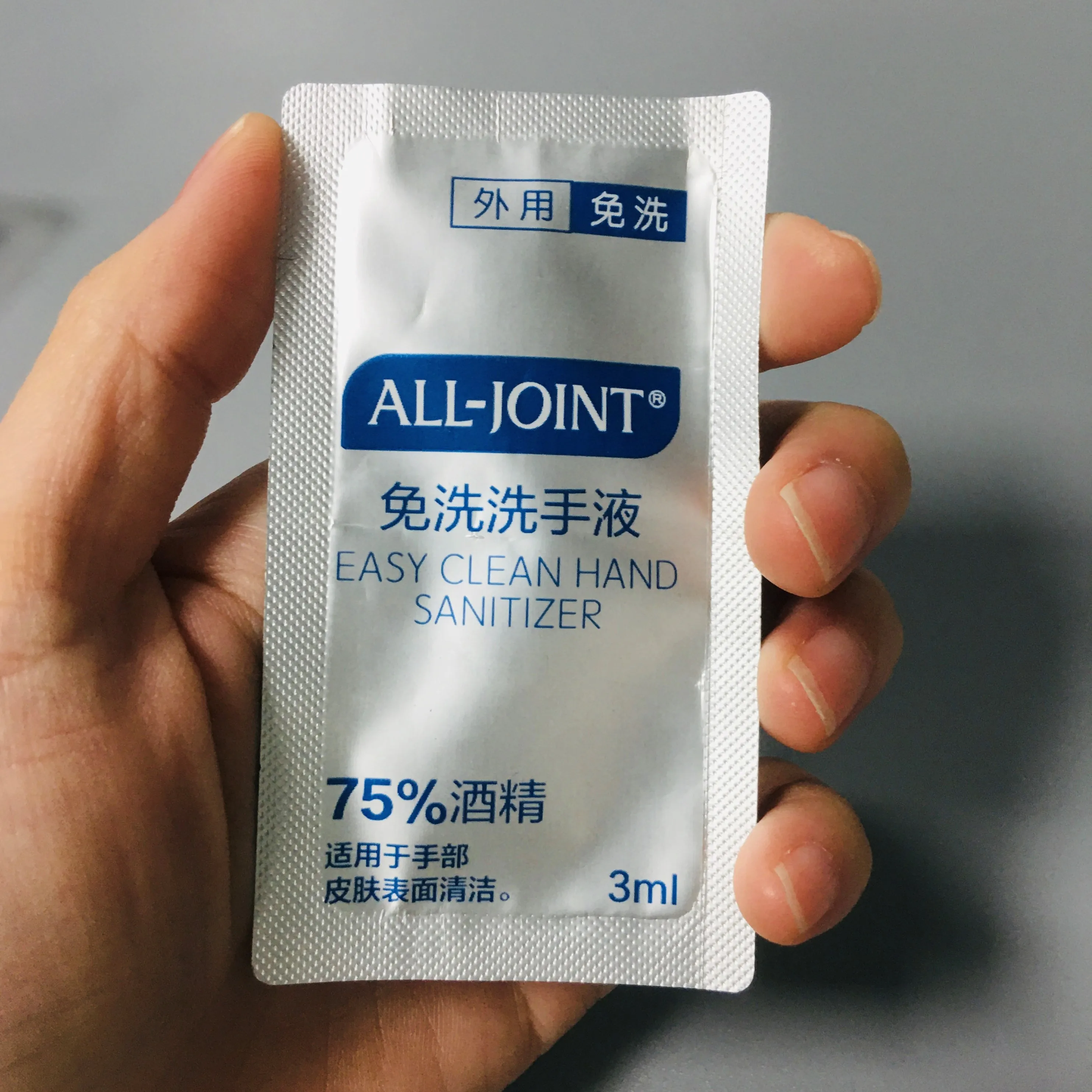 easy clean disposable hand sanitizer 3ml 5ml packaging small