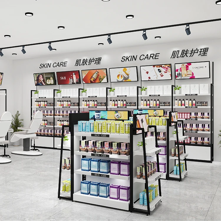 Mini Makeup Shelf Display Shelf Cosmetic Stand Shelves for Retail Store Cosmetic Set Organic Shop