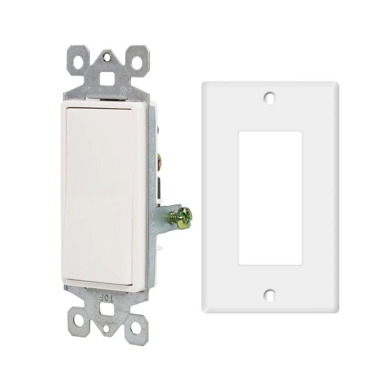 3 Way Decor Light Rocker Switch TM-5 125v 15a Wall Plate for American ...