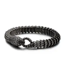 19/21/23cm 2023 New Design Customized Stainless Steel Punk Vintage Snake Bracelet & Bangle for Unisex