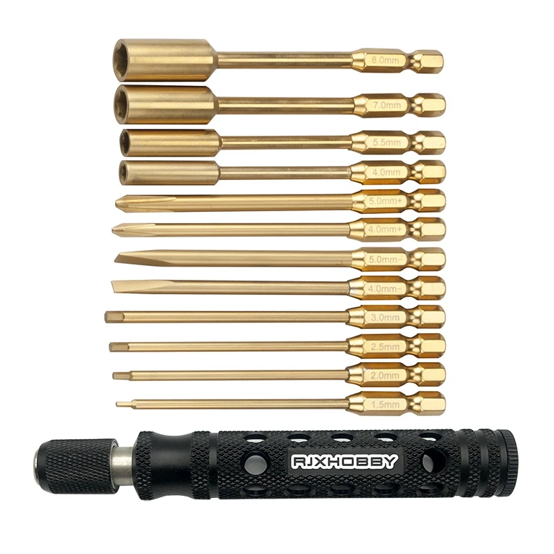 RJX Custom Logo RC Tools Screwdriver Sets Allen Wrench Driver Tool Kit for RC Model Car Boat Airplane