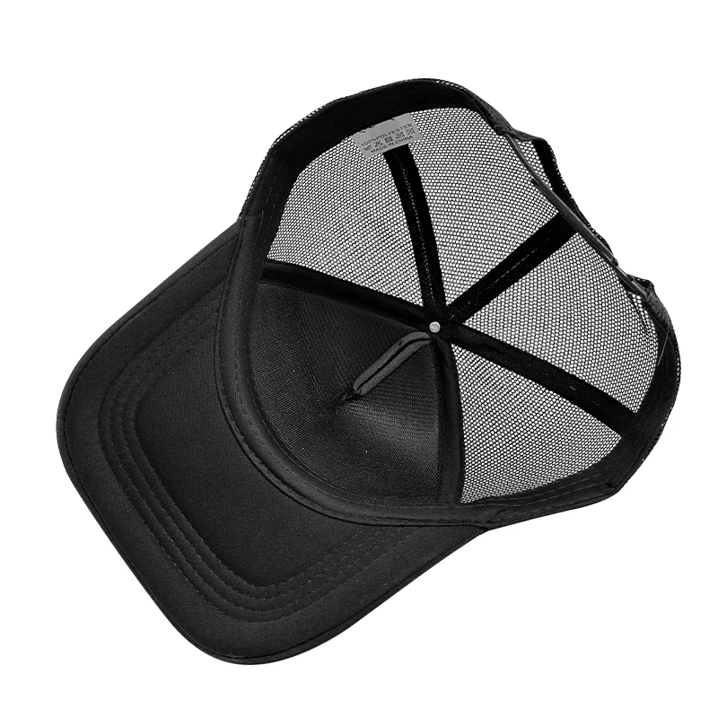Wholesale Plain Blank Foam Trucker Hat High Quality 5 Panel Adjustable Snapback Polyester Baseball Mesh Cap for Men Women
