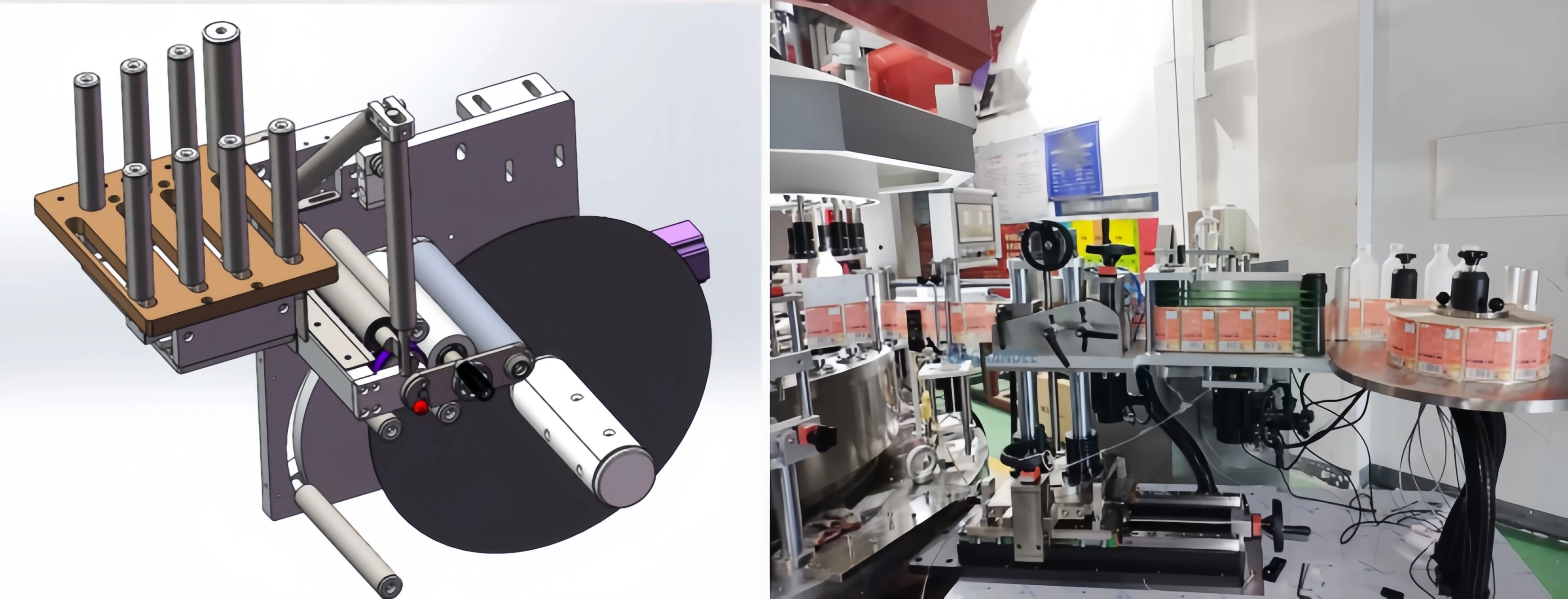 automatic rotary high speed 6000bph servo electronic cam self adhesive labeling three labels station machine-11