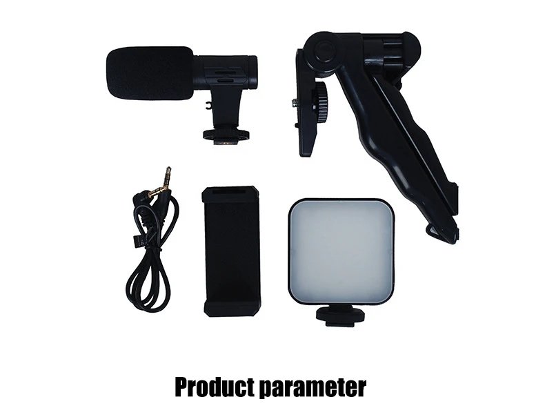 Wireless Portable Live Stream Vlogging Kit Video Making Equipment With Tripod Led Filllight Live